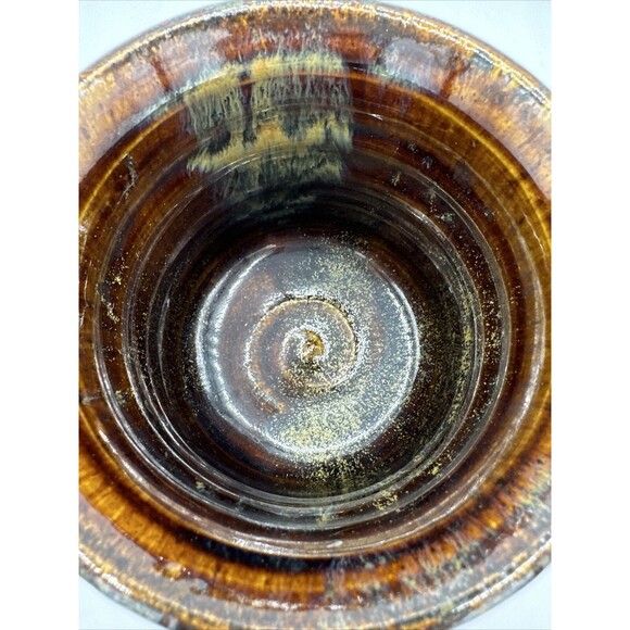 Pottery Coffee Mug Handmade Signed Colleen Brown Glazed Large Handle - Picture 9 of 15